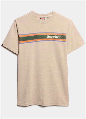 Superdry Venue Logo Stripe Relaxed T-S